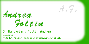 andrea foltin business card